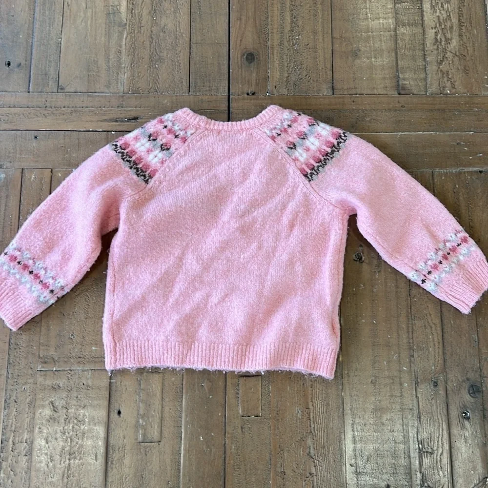 Mayoral pink fairisle knit sweater